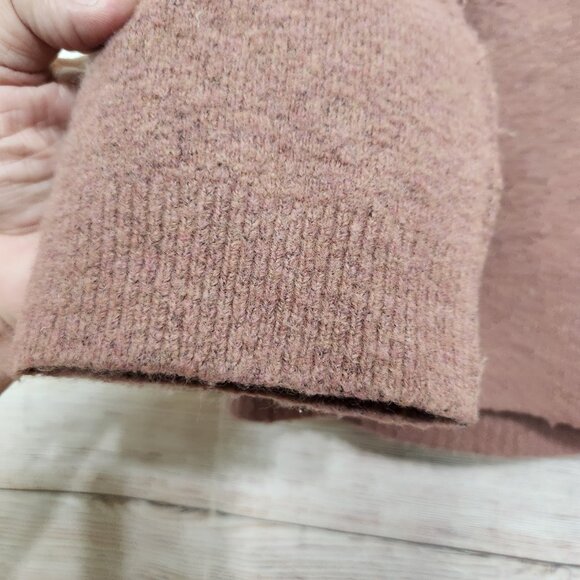 Madewell Women's Small Wool Blend Round Neck Wide Sleeve Oversized Sweater - Picture 4 of 14